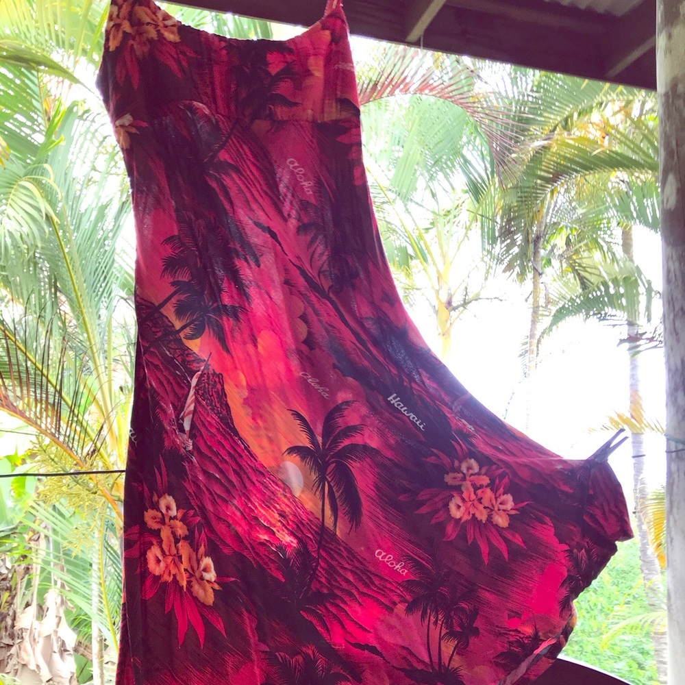 Vintage Hawaiian print dress